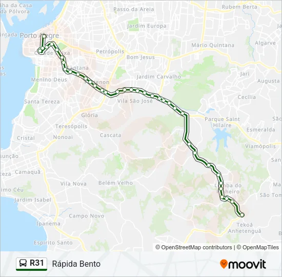 R31 Bus Line Map
