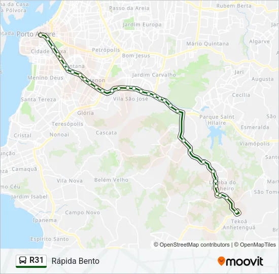 R31 Bus Line Map