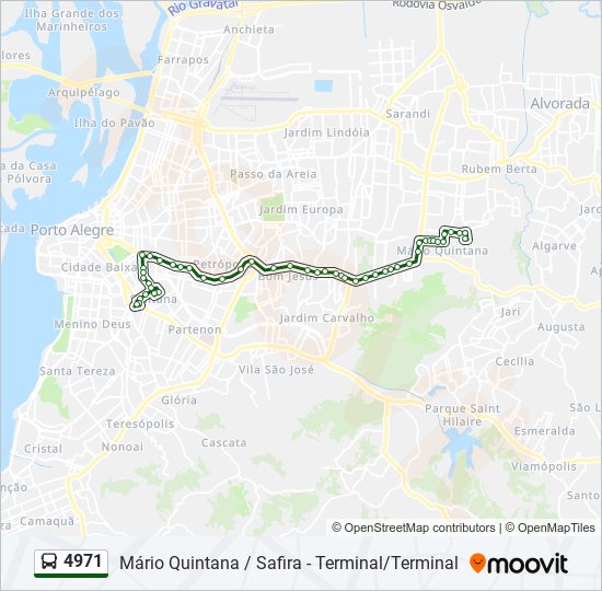 Mapa de 4971 de autobús