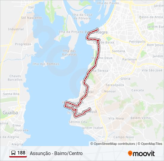 Mapa de 188 de autobús