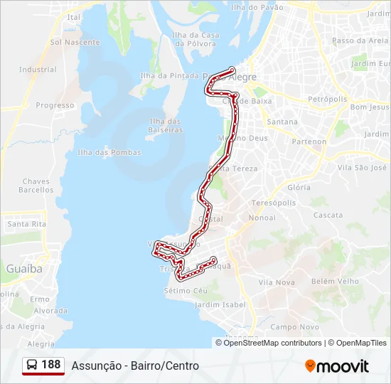 188 Bus Line Map