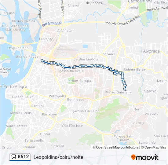 8612 Bus Line Map
