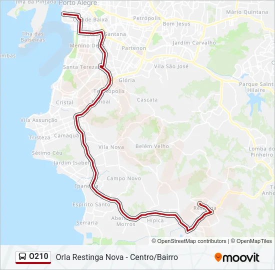 O210 Bus Line Map