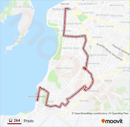 264 Bus Line Map