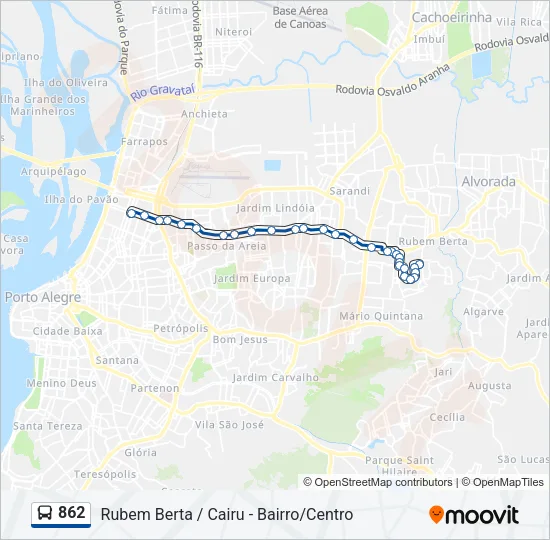 862 Bus Line Map
