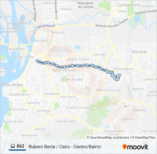 862 Bus Line Map