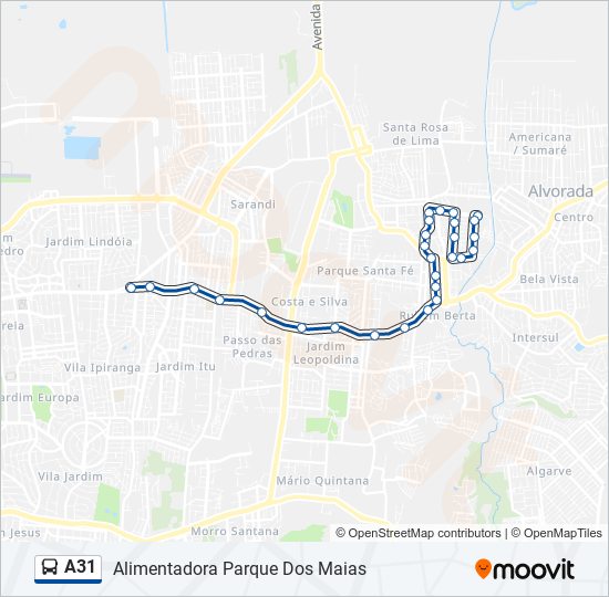 A31 bus Line Map