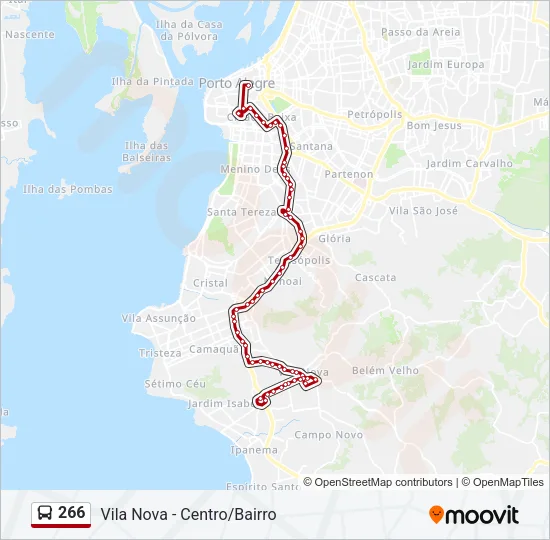 266 Bus Line Map