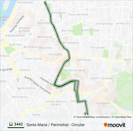 3442 Bus Line Map