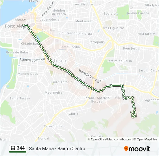 344 Bus Line Map