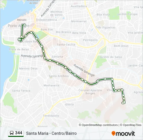 344 Bus Line Map