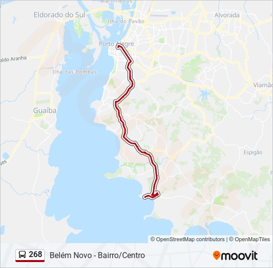 Mapa de 268 de autobús