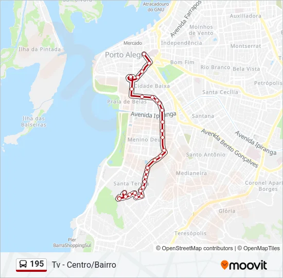 195 Bus Line Map