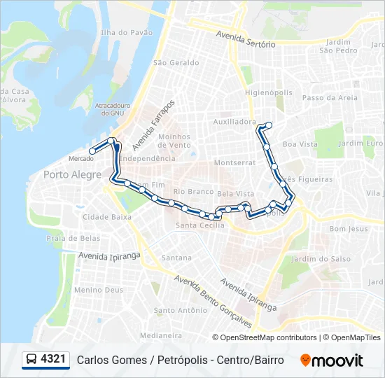 4321 Bus Line Map