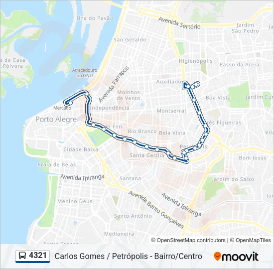 4321 Bus Line Map