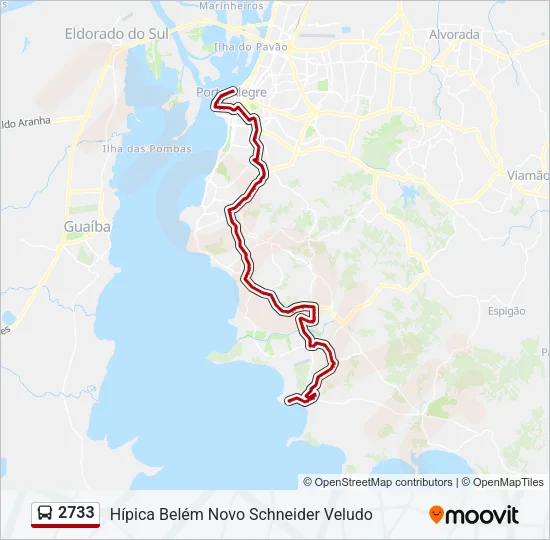 2733 Bus Line Map