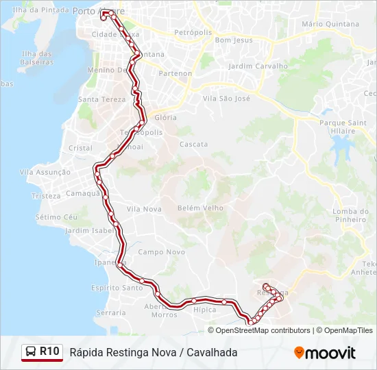 R10 Bus Line Map