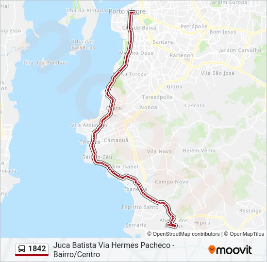 1842 Bus Line Map