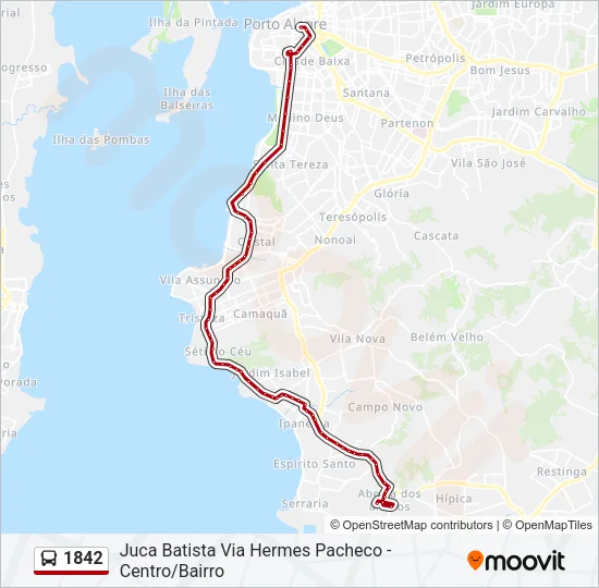 1842 Bus Line Map