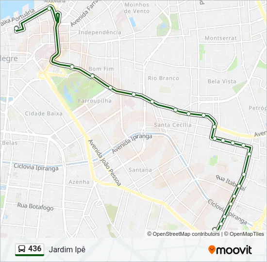 436 Bus Line Map