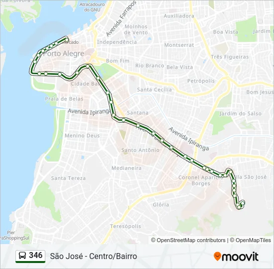346 Bus Line Map