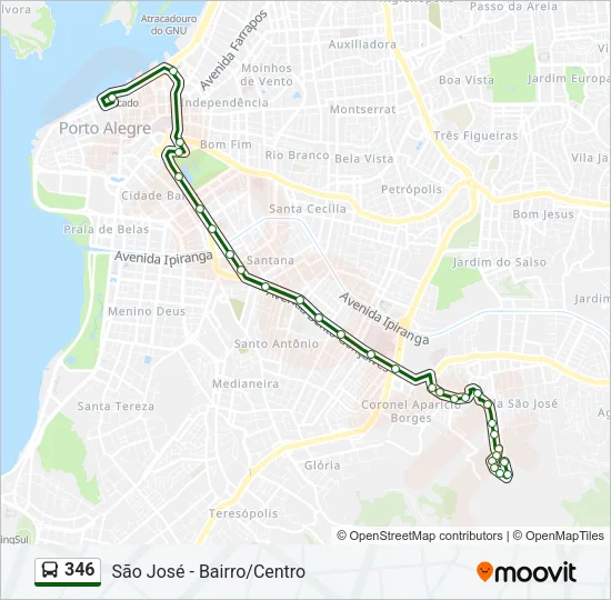346 Bus Line Map