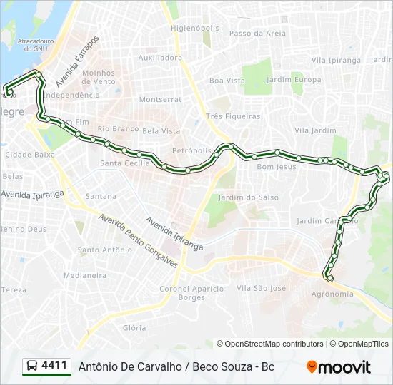 4411 Bus Line Map