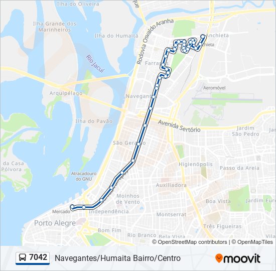 Mapa de 7042 de autobús