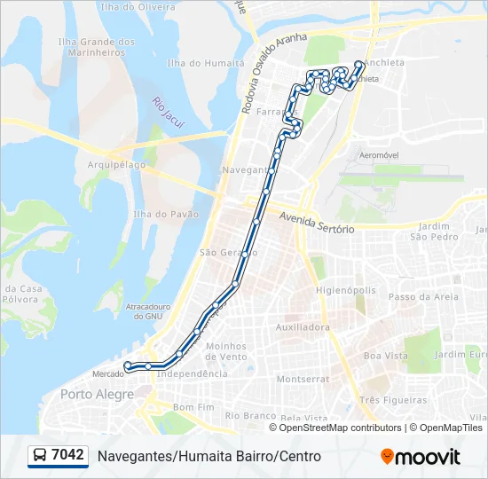 7042 Bus Line Map
