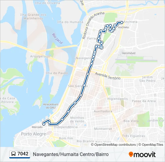 7042 Bus Line Map