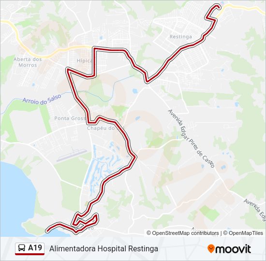 A19 Bus Line Map