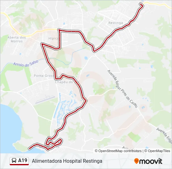 A19 Bus Line Map