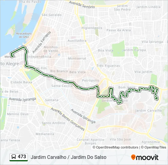 473 Bus Line Map