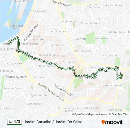473 Bus Line Map