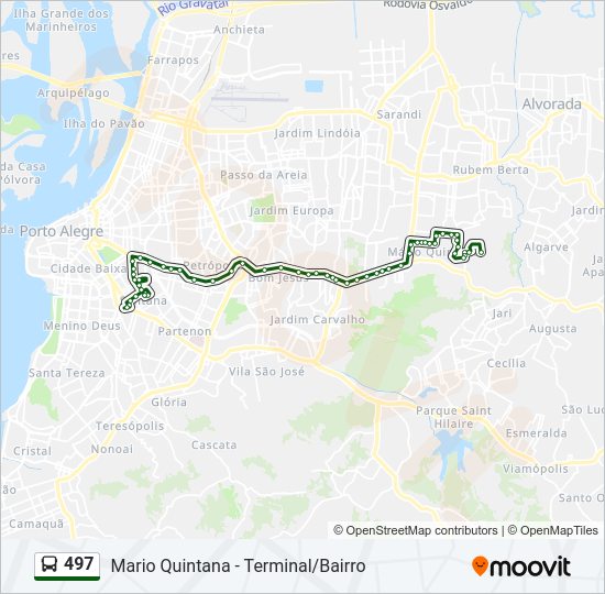 497 bus Line Map