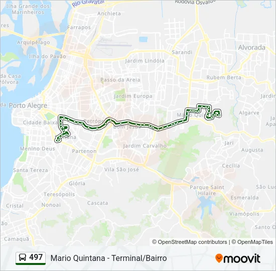 497 Bus Line Map