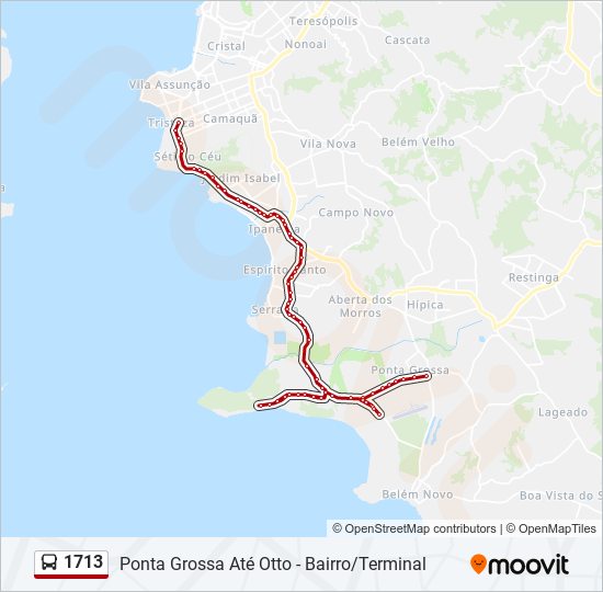 1713 bus Line Map