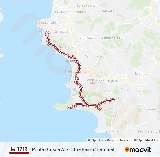 1713 Bus Line Map