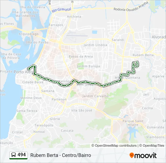 494 Bus Line Map