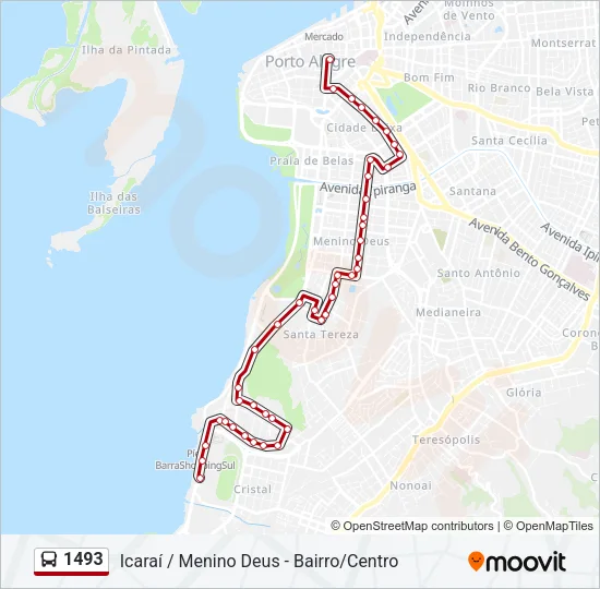 1493 Bus Line Map