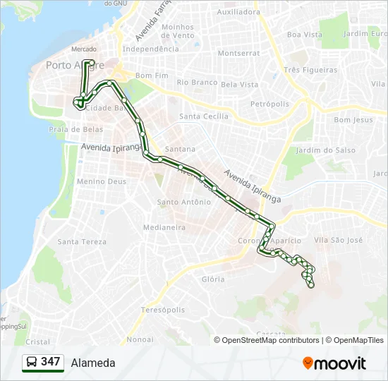 347 Bus Line Map