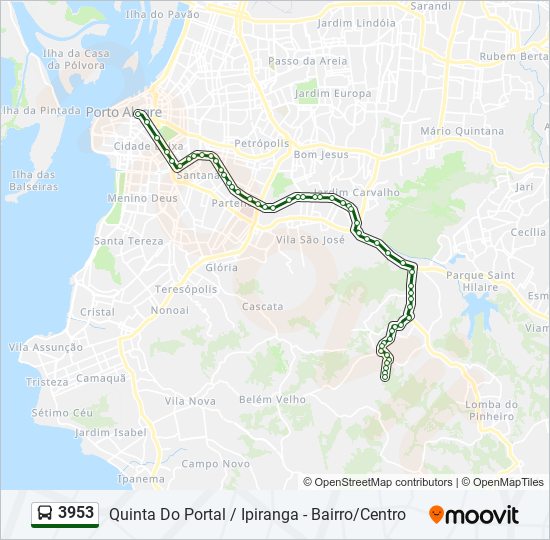 Rota da linha 3953 horários, paradas e mapas Quinta Do Portal / Ipiranga Bairro/Centro Rota da linha 3953 horários, paradas e mapas Quinta Do Portal / Ipiranga Bairro/Centro