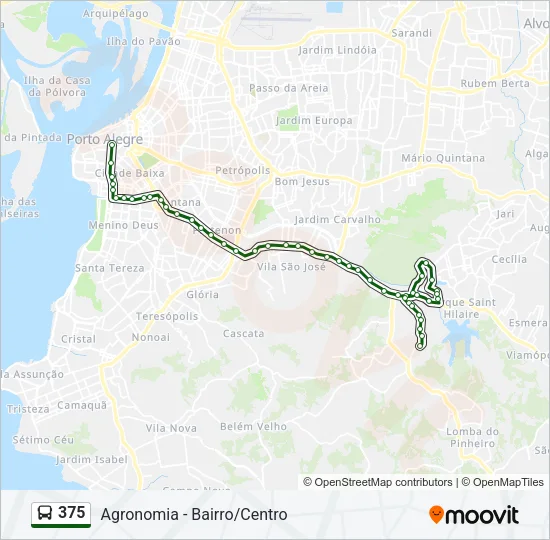 375 Bus Line Map