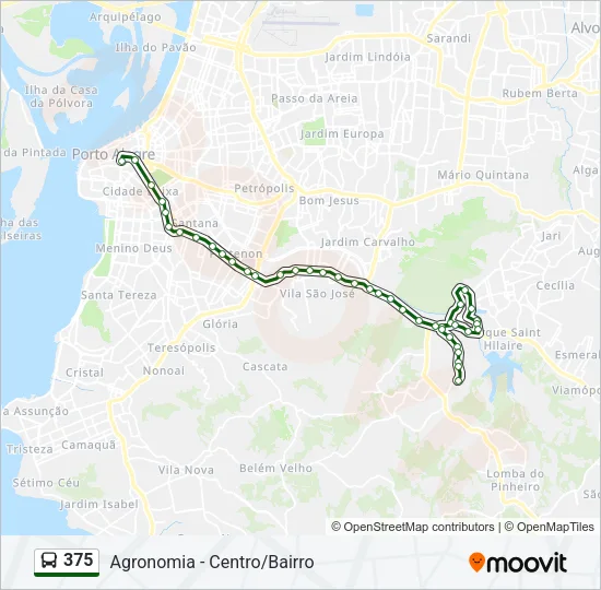 375 Bus Line Map
