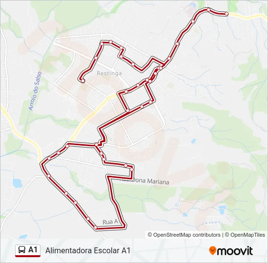 A1 Bus Line Map