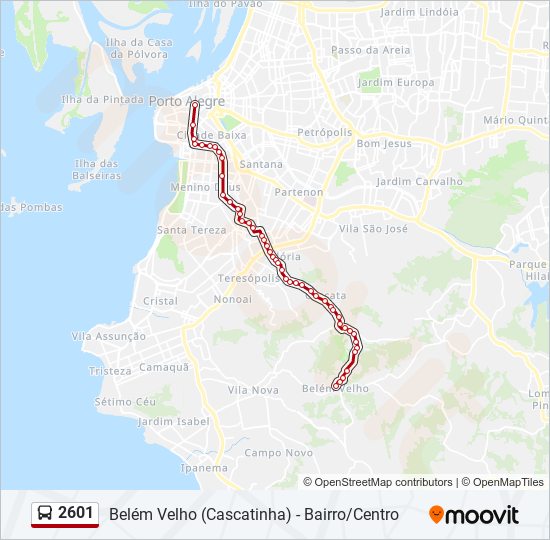 Mapa de 2601 de autobús