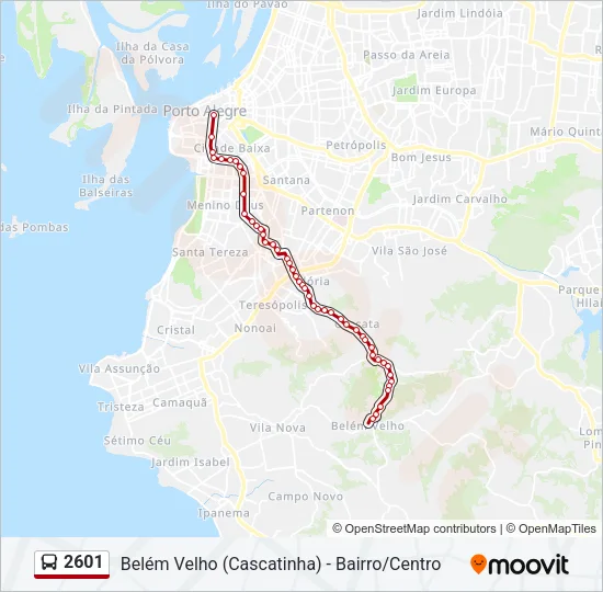 2601 Bus Line Map