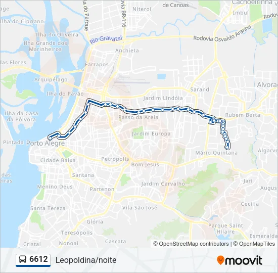 6612 Bus Line Map