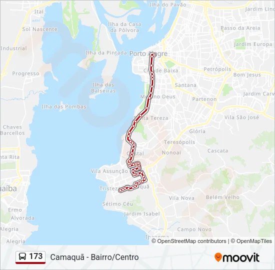 173 Bus Line Map