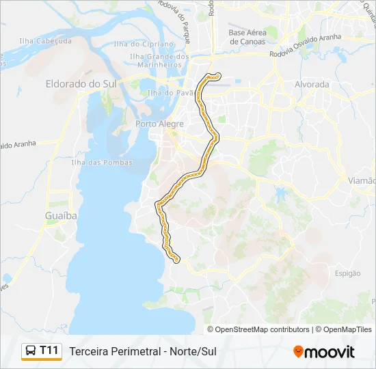 T11 Bus Line Map